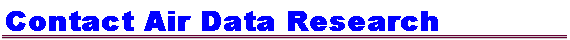 Contact Air Data Research